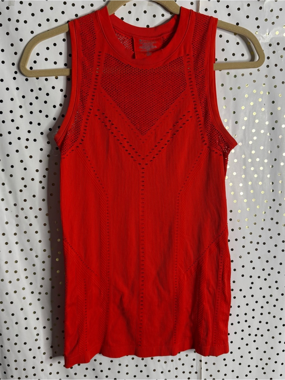 Athleta Red Knit Tank Top